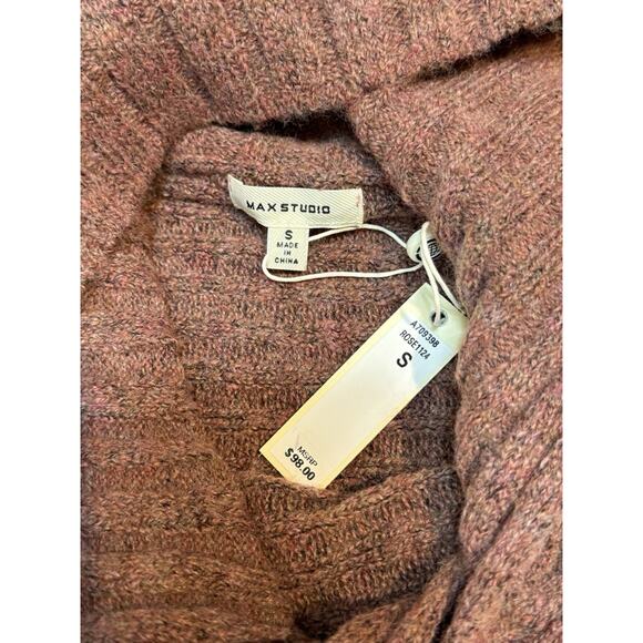 MAX STUDIO Rose Sweater Dolman Sleeves Women’s Size Small Split Cowl NWT - Picture 6 of 10